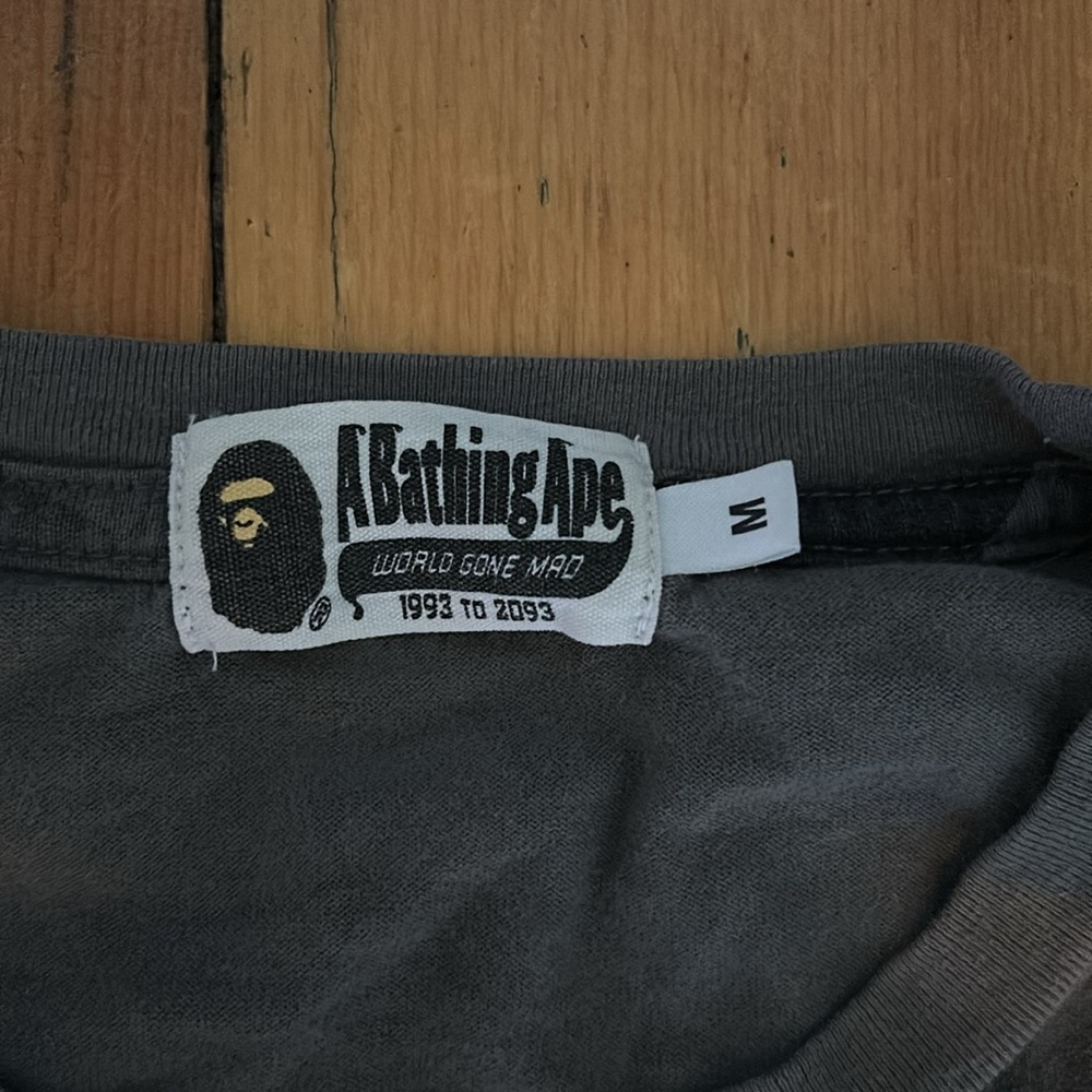 Original BAPE camouflage long sleeve shirt AND paper bag